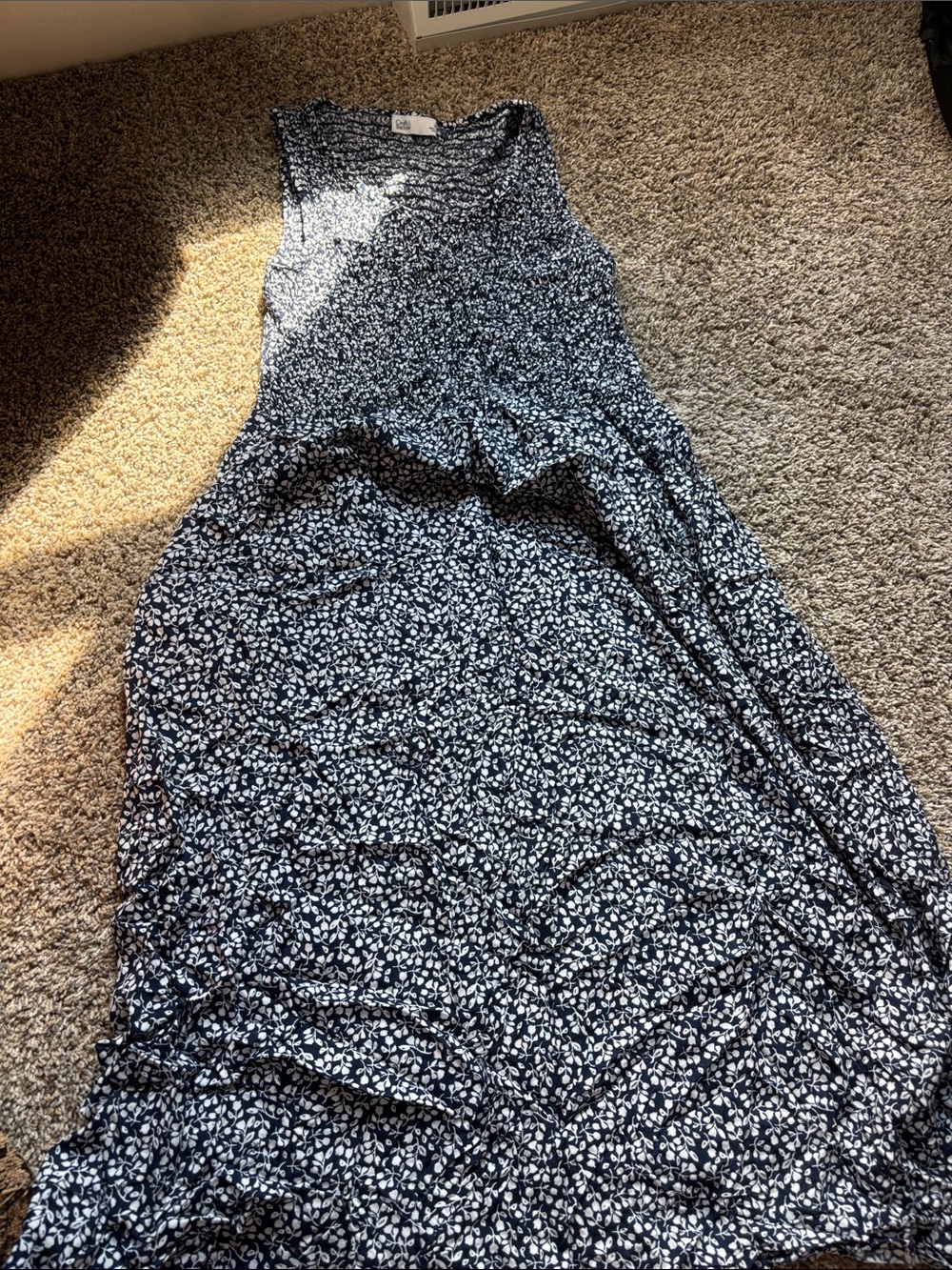 Croft & Barrow Blue & White Floral Maxi Dress